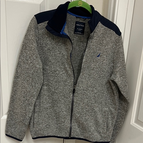 Nautica Other - Nautica Heather Gray and Navy Fleece Jacket